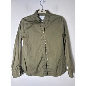 The Shirt Army Green Button Up Cotton Top sz m